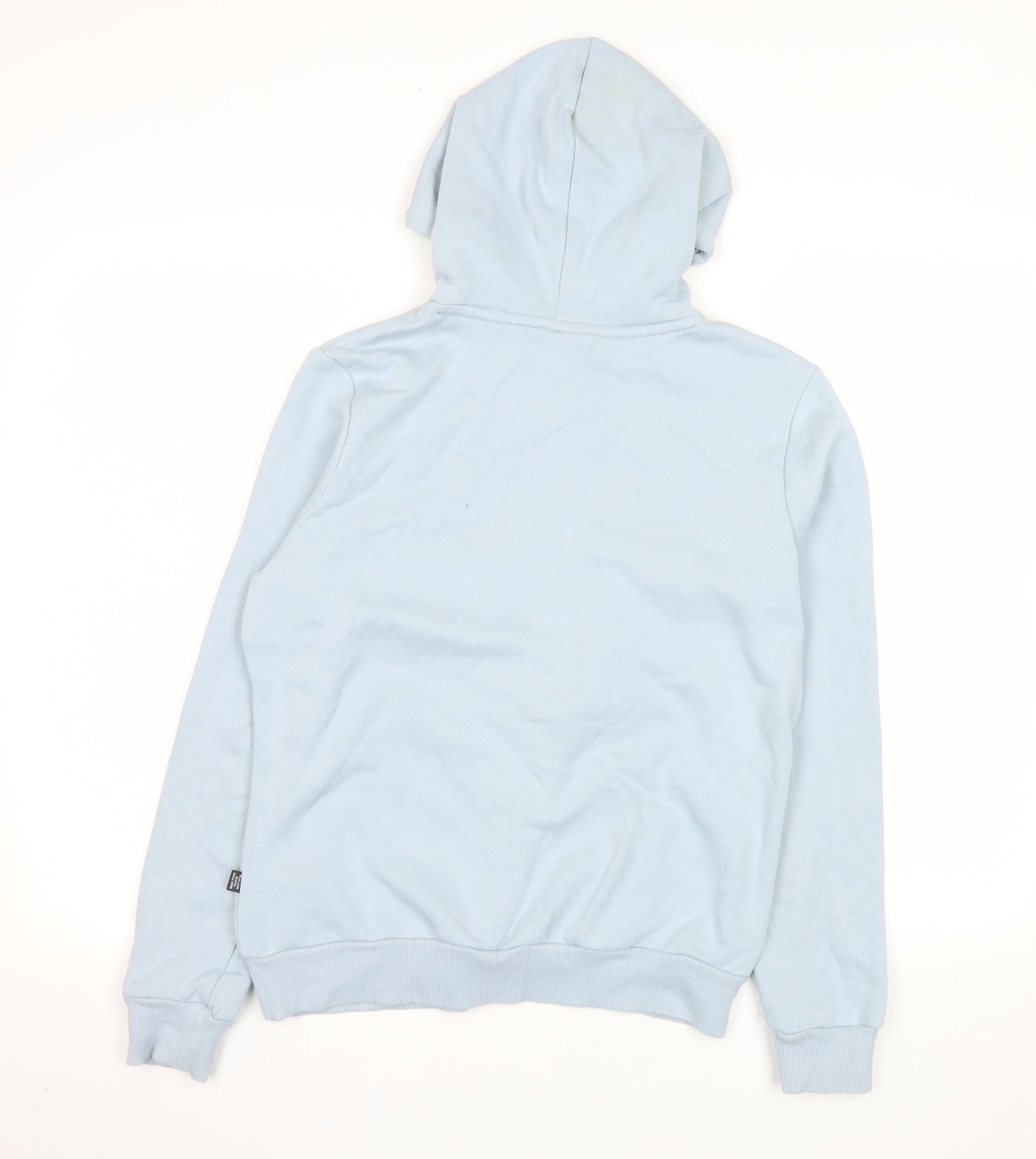 Puma Women Blue Pullover Hoodie Medium Cotton Blend Casual