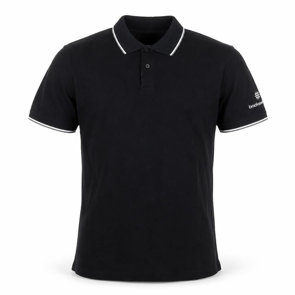 Backswing Men's Black Polo Shirt Large Golf Casual Top