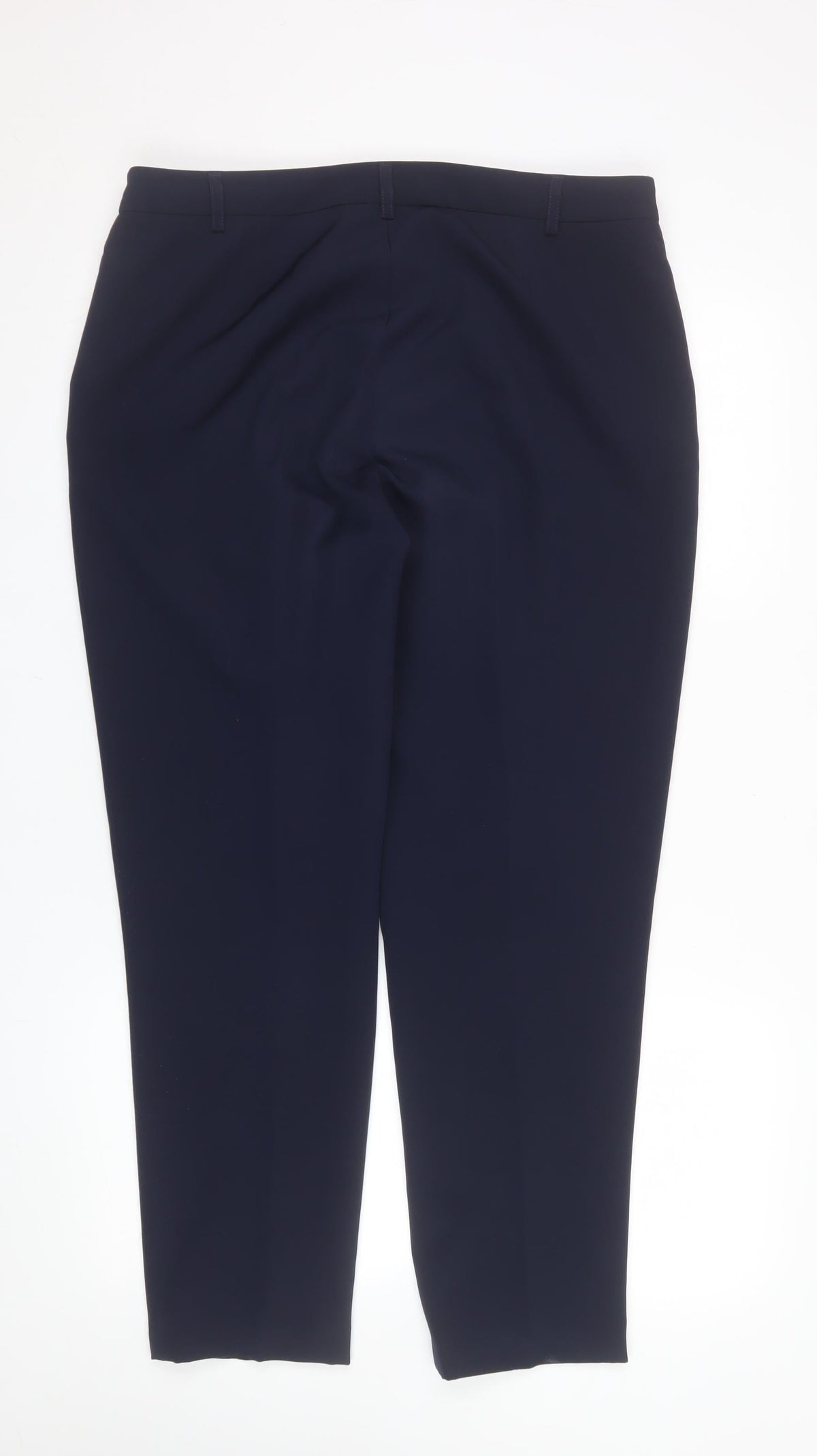 Paul Costelloe Living Studio Women's Navy Blue Size 14 Straight Leg Trousers