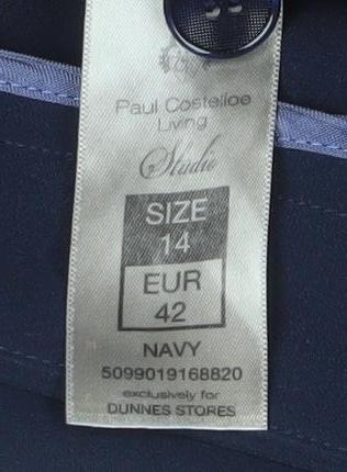 Paul Costelloe Living Studio Women's Navy Blue Size 14 Straight Leg Trousers