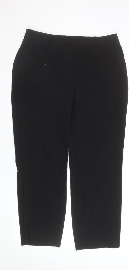 Dunnes Women's Black Straight Leg Trousers Size 14