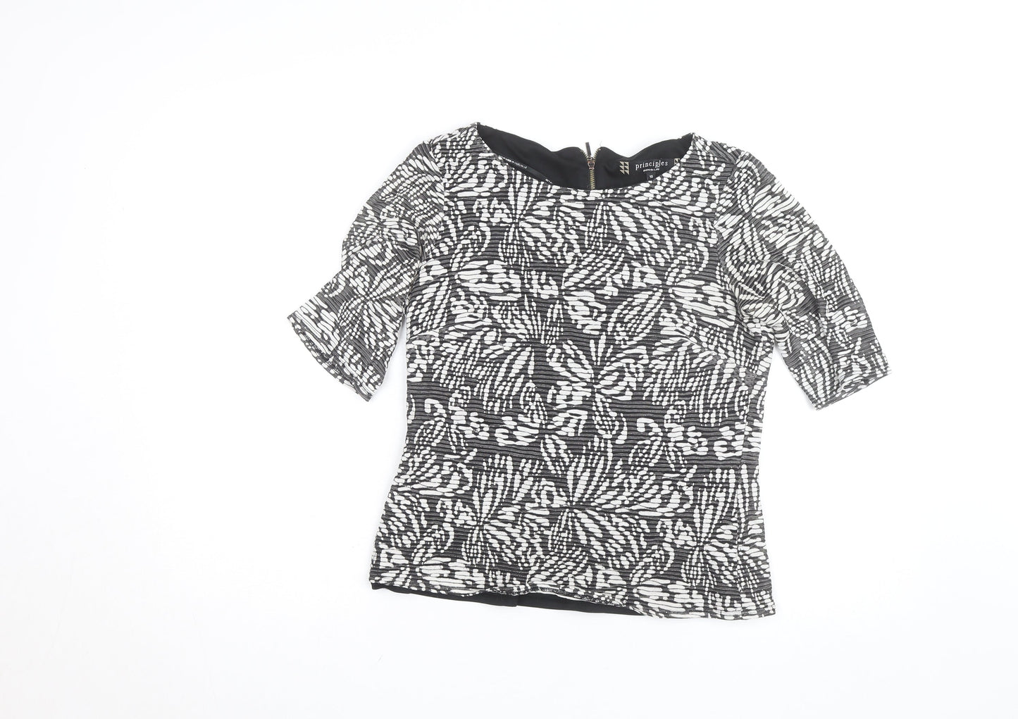 Principles by Ben de Lisi Women’s Black Floral Tunic Blouse Size 10