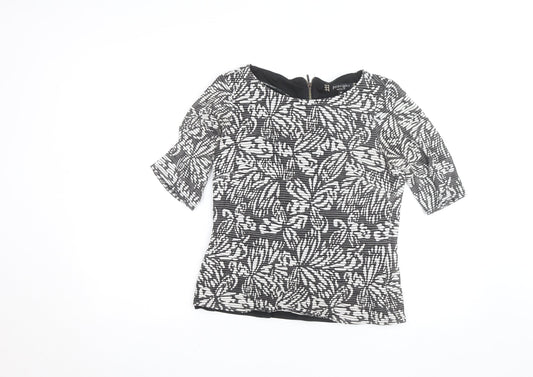 Principles by Ben de Lisi Women’s Black Floral Tunic Blouse Size 10