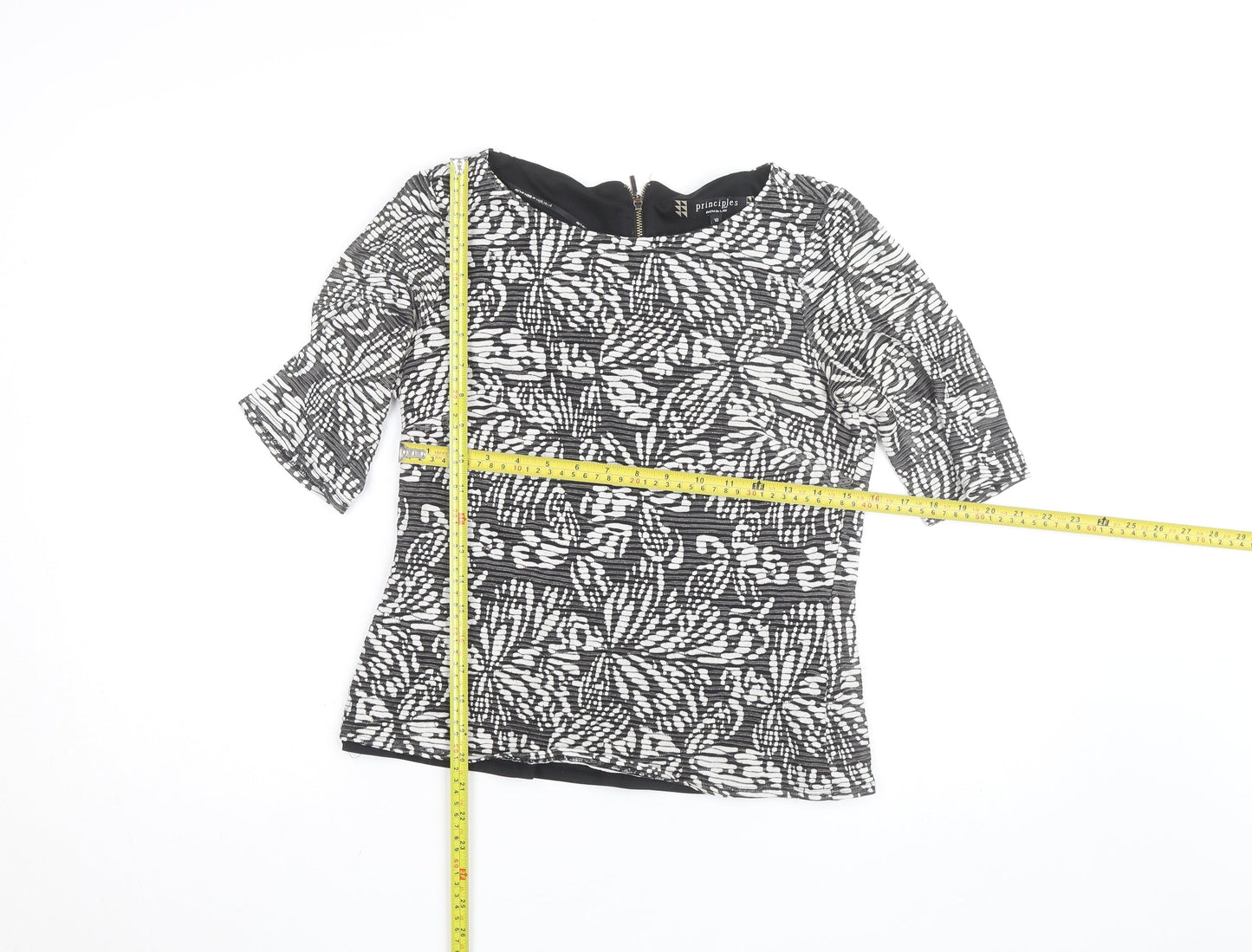 Principles by Ben de Lisi Women’s Black Floral Tunic Blouse Size 10