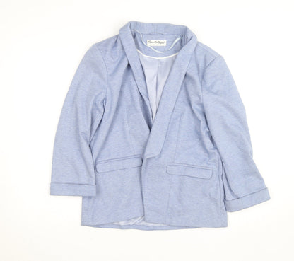 Additional front view of Miss Selfridge Women Blue UK 16 Classic Open Front Blazer Jacket
