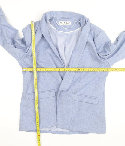 Back view of Miss Selfridge Women Blue UK 16 Classic Open Front Blazer Jacket