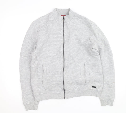 Guide London Men's Grey Full Zip Sweatshirt Jacket M