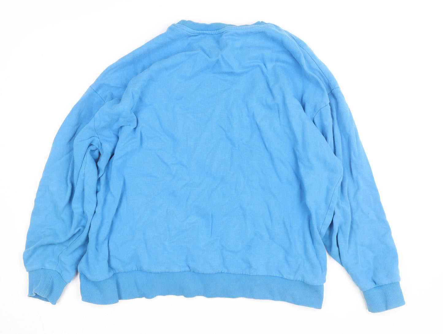 Lavida Women Blue Pullover Sweatshirt Large Crew Neck Casual