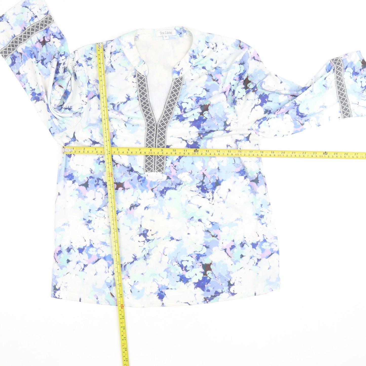 Tea Lane Women's Multicoloured Floral Tunic Blouse M