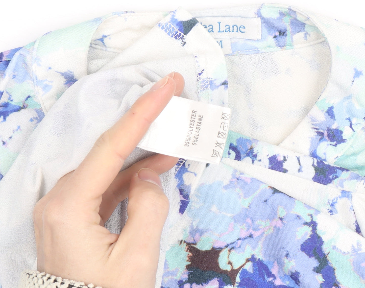 Tea Lane Women's Multicoloured Floral Tunic Blouse M