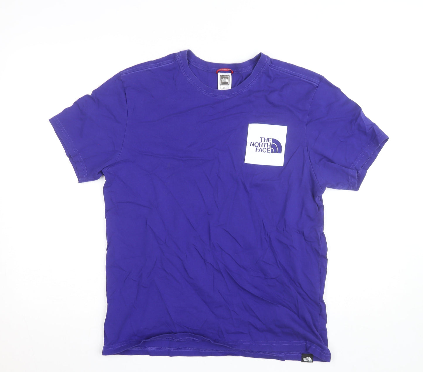 The North Face Men's Purple Cotton Crew Neck T-Shirt Size L