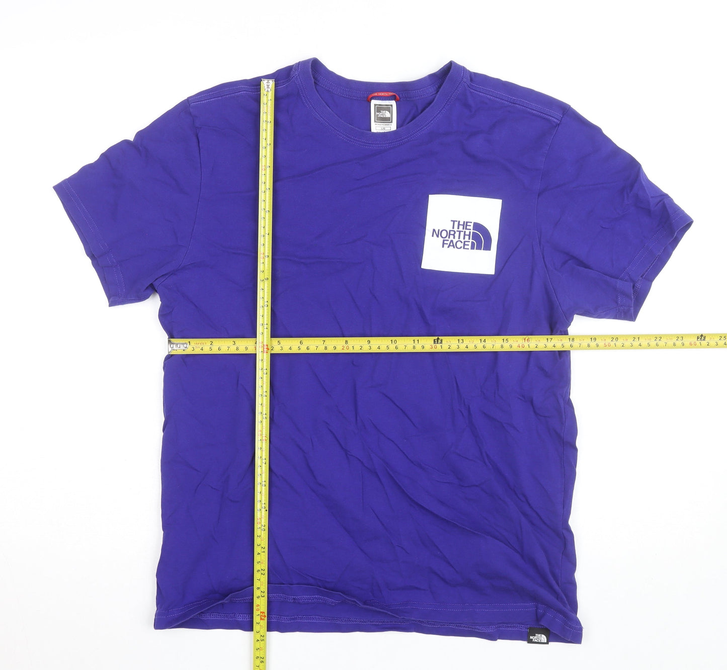 The North Face Men's Purple Cotton Crew Neck T-Shirt Size L