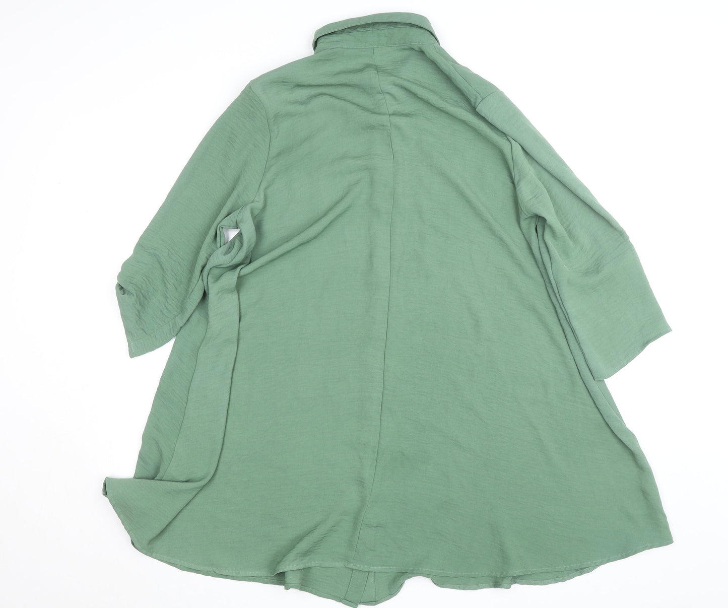 Apricot Women Green Button-Up Tunic Shirt Size 16 3/4 Sleeve