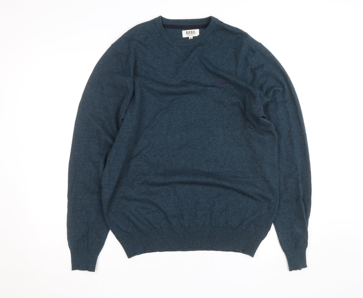 Diesel Men's Blue XL Crew Neck Pullover Jumper
