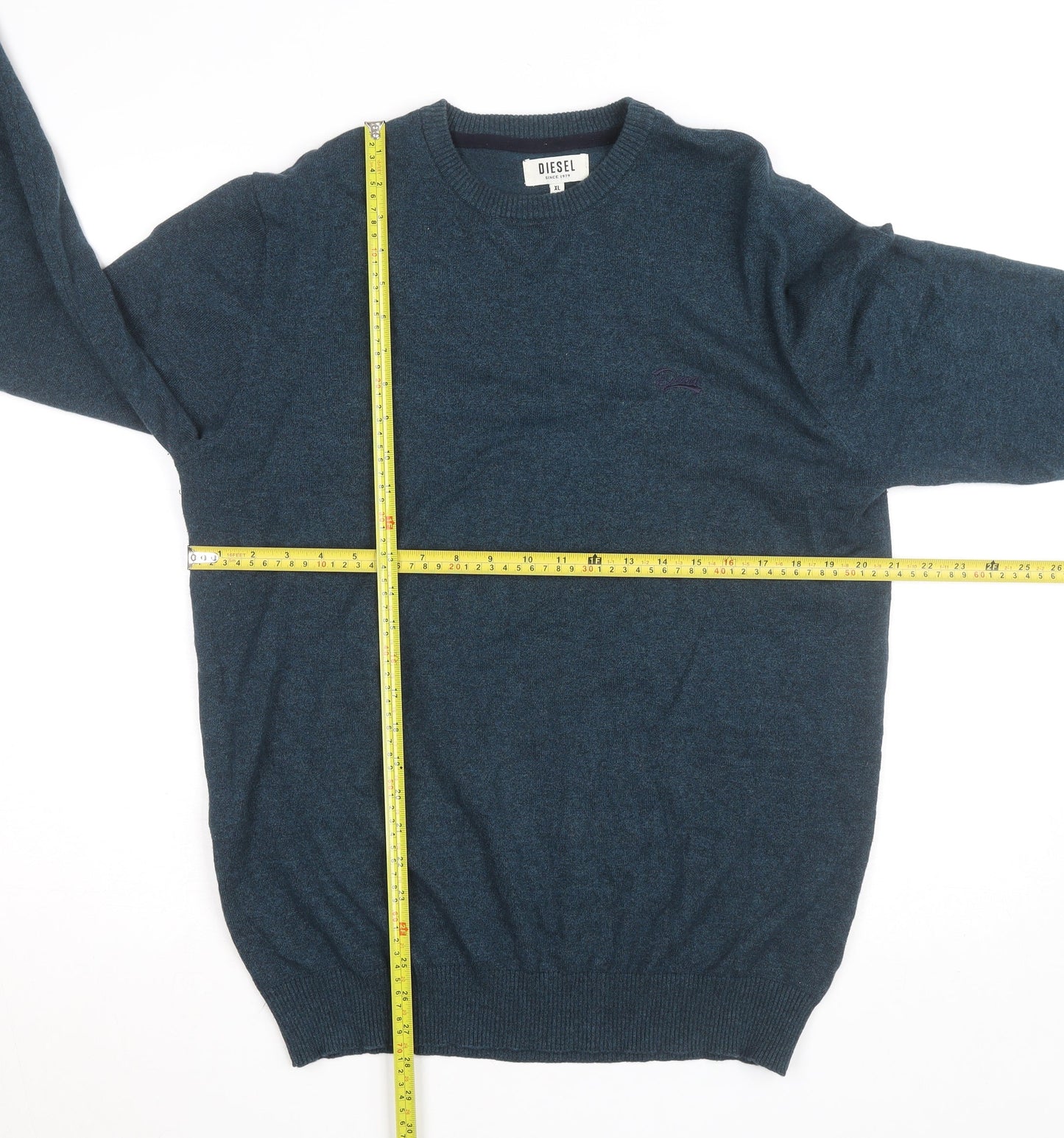 Diesel Men's Blue XL Crew Neck Pullover Jumper