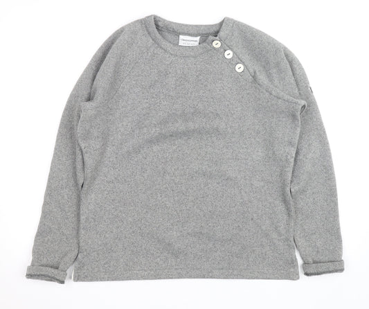 Craghoppers Men's Grey Button Neck Fleece Jumper Size L
