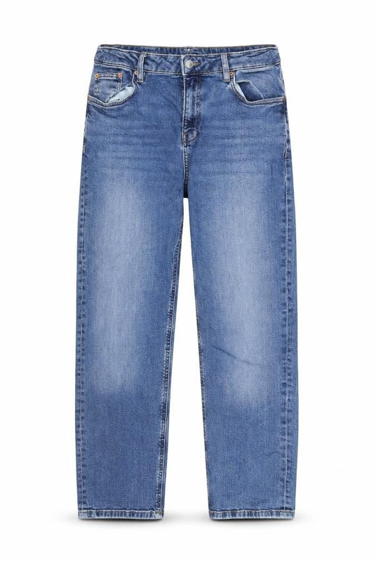 Marks & Spencer Men's Blue Regular Fit Straight Denim Jeans Size 14