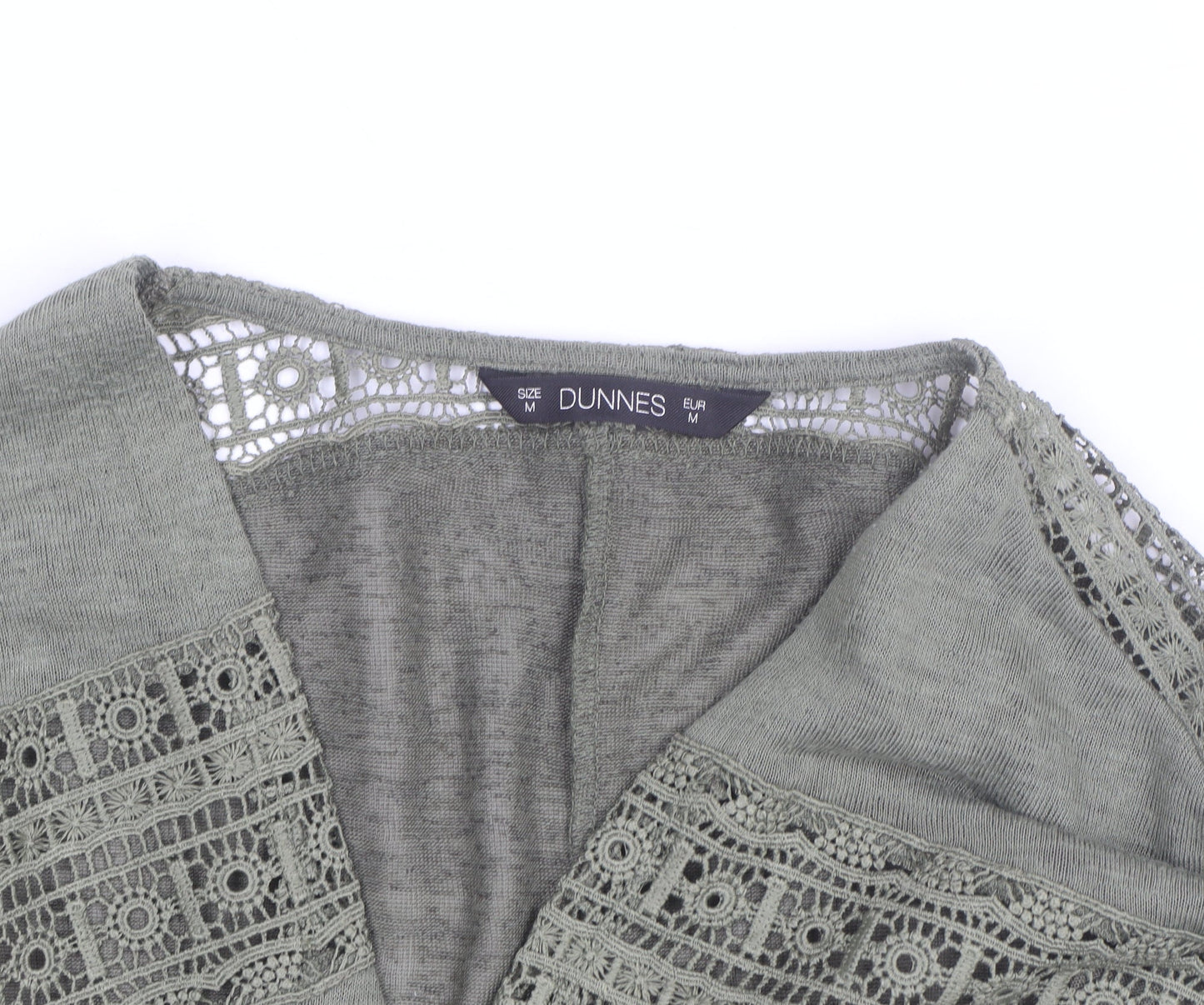 Dunnes Women’s Green Crochet Detail Kimono Blouse M
