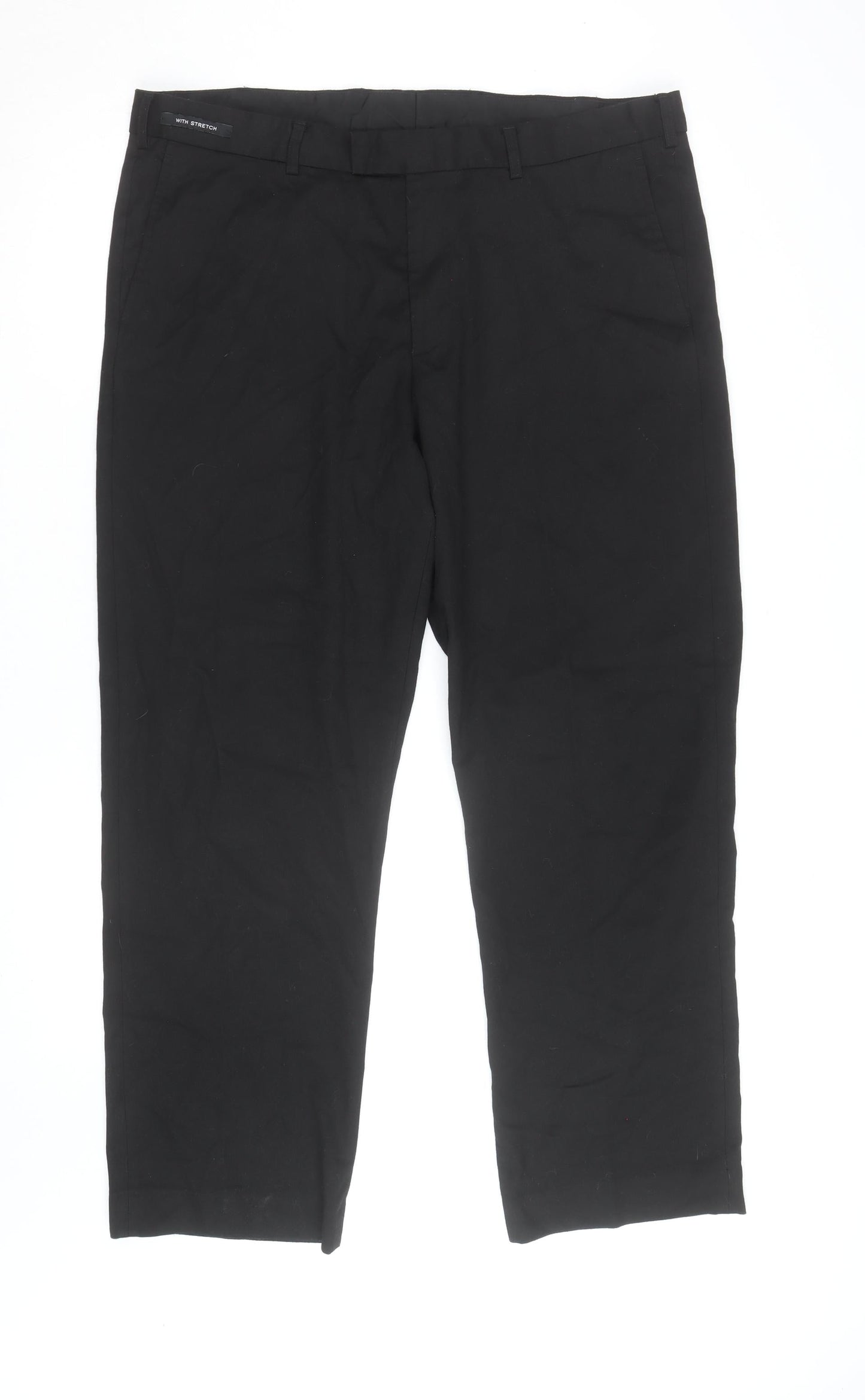 Dunnes Stores Men's Black Regular Fit Chino Trousers 40in Waist 31in Leg
