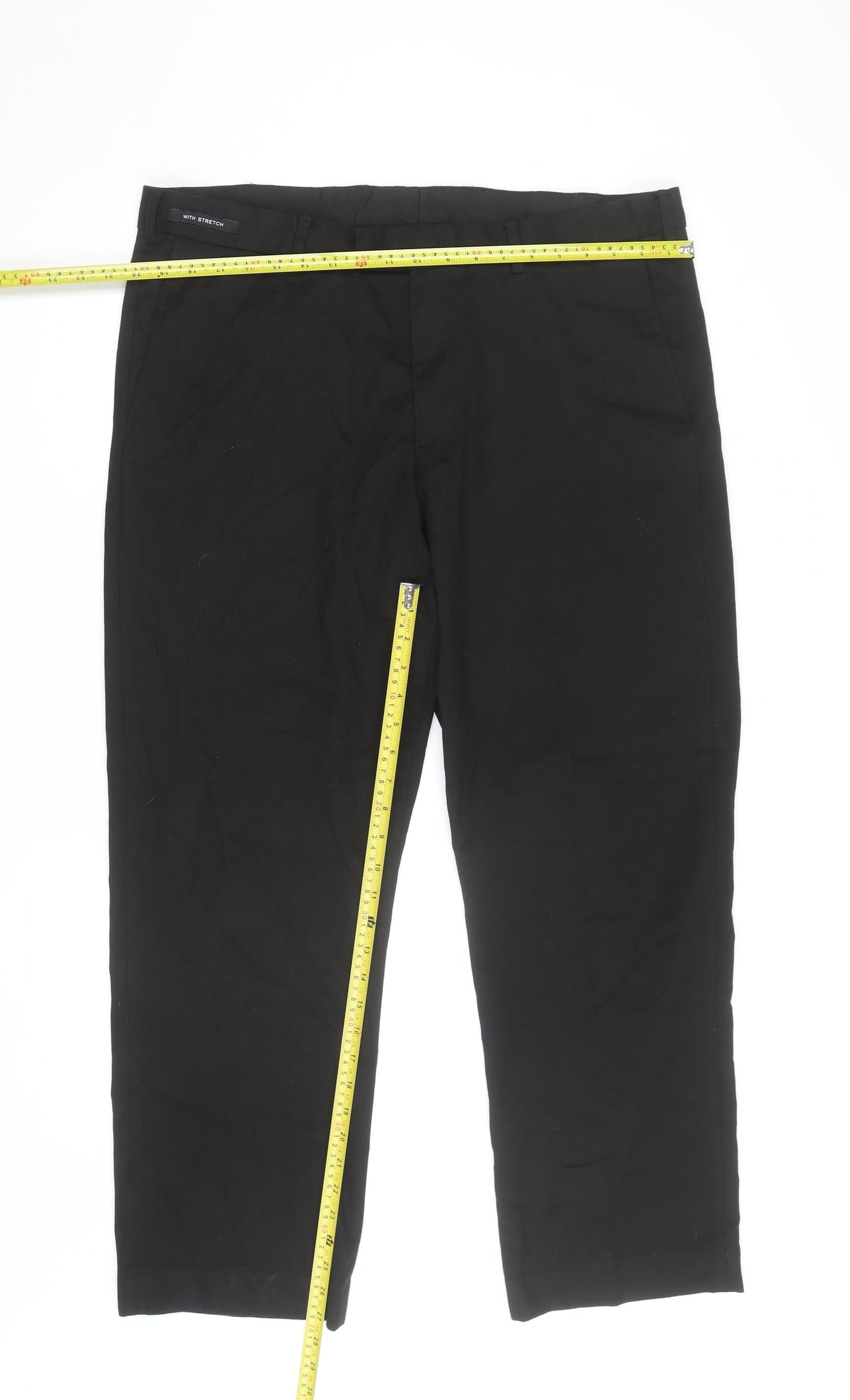 Dunnes Stores Men's Black Regular Fit Chino Trousers 40in Waist 31in Leg
