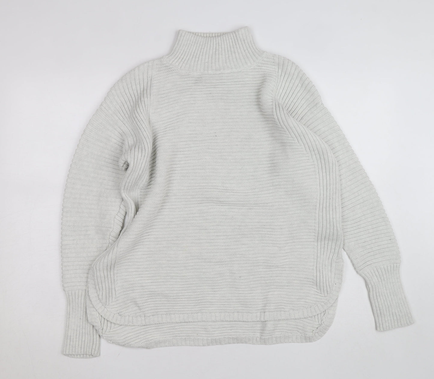 AKINII Women's Ivory Roll Neck Chunky Knit Long Sleeve Jumper XL