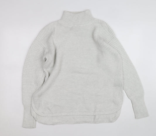 AKINII Women's Ivory Roll Neck Chunky Knit Long Sleeve Jumper XL