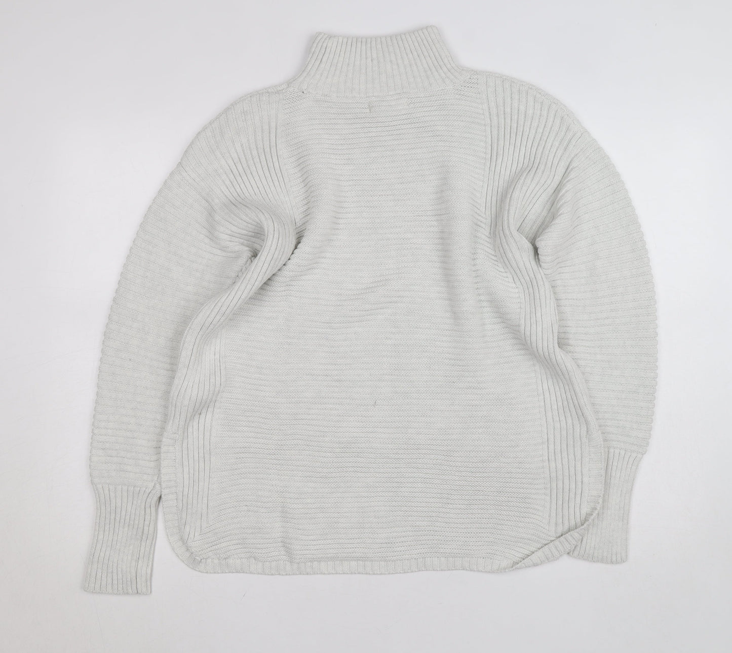 AKINII Women's Ivory Roll Neck Chunky Knit Long Sleeve Jumper XL