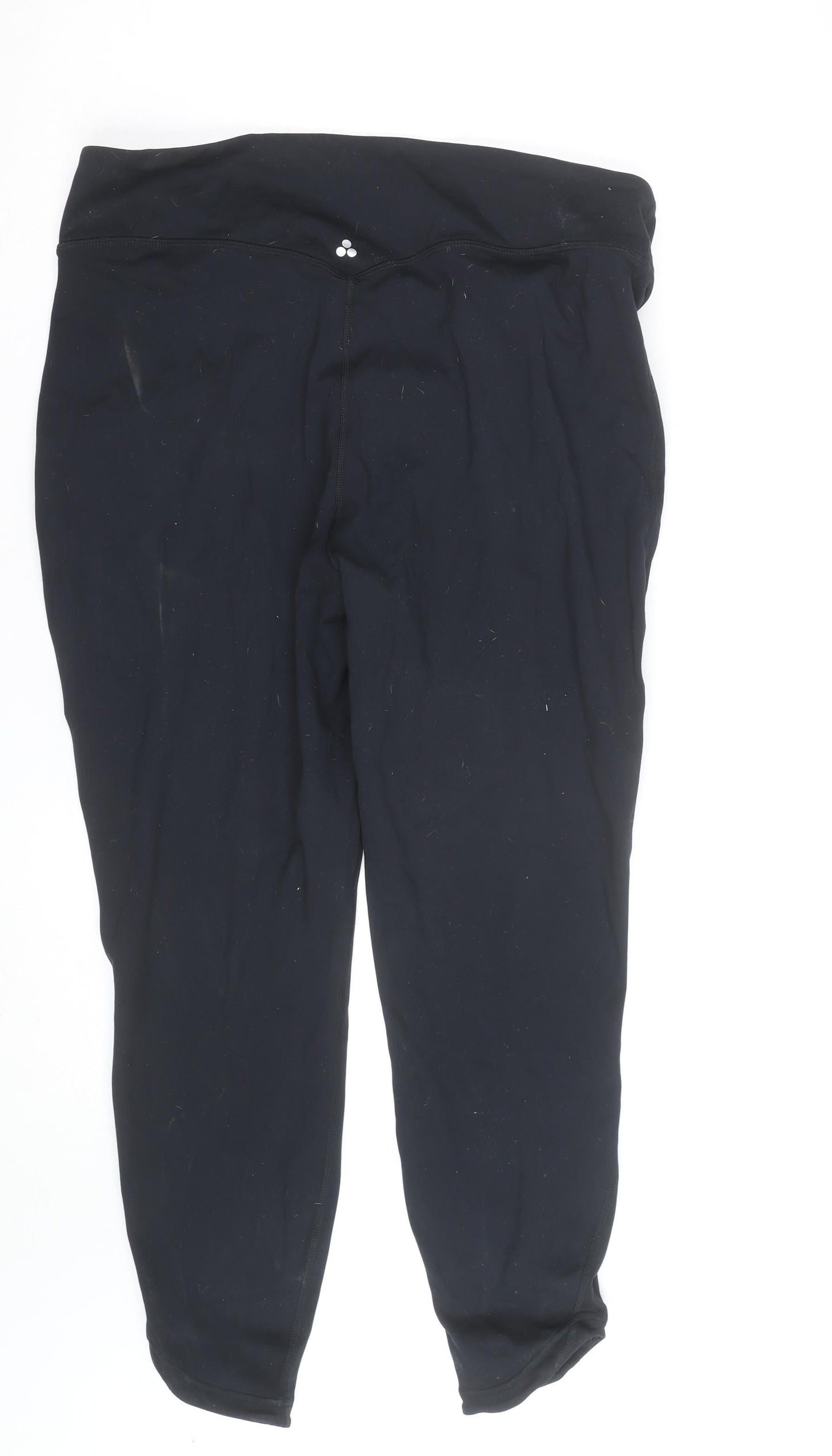 Crane Womens Black Capri Leggings XL Slim Fit Activewear