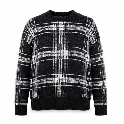 Marks & Spencer Women’s Black Check Knit Pullover Jumper Medium