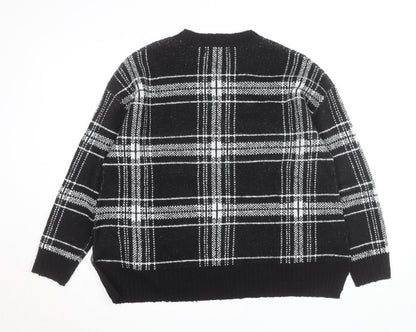 Marks & Spencer Women’s Black Check Knit Pullover Jumper Medium