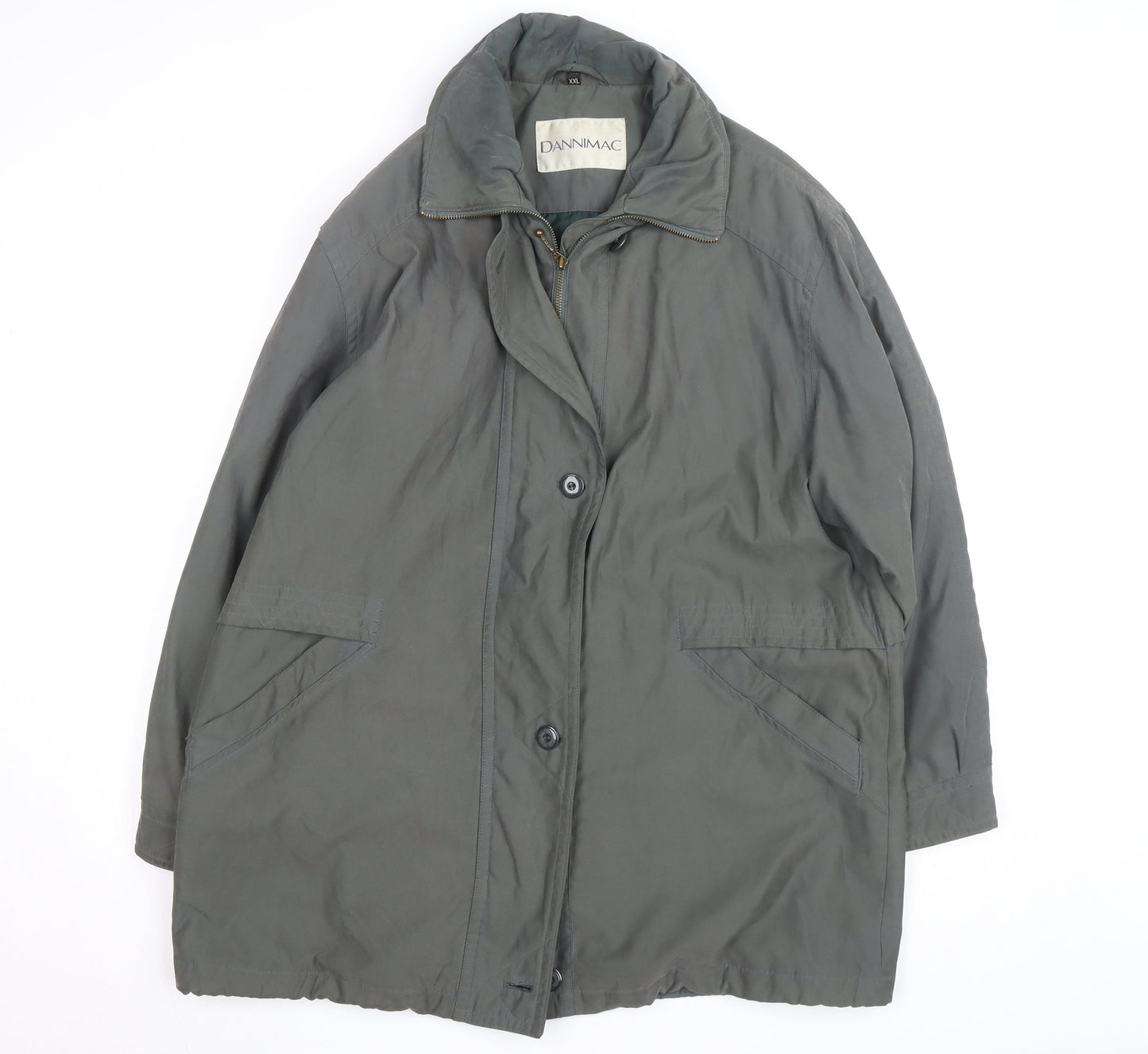 Dannimac Men's Grey 2XL Water Resistant Rain Coat Jacket