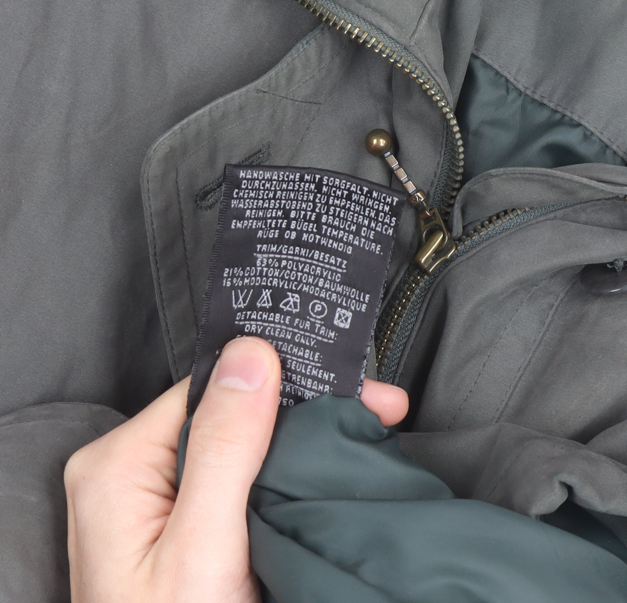 Dannimac Men's Grey 2XL Water Resistant Rain Coat Jacket