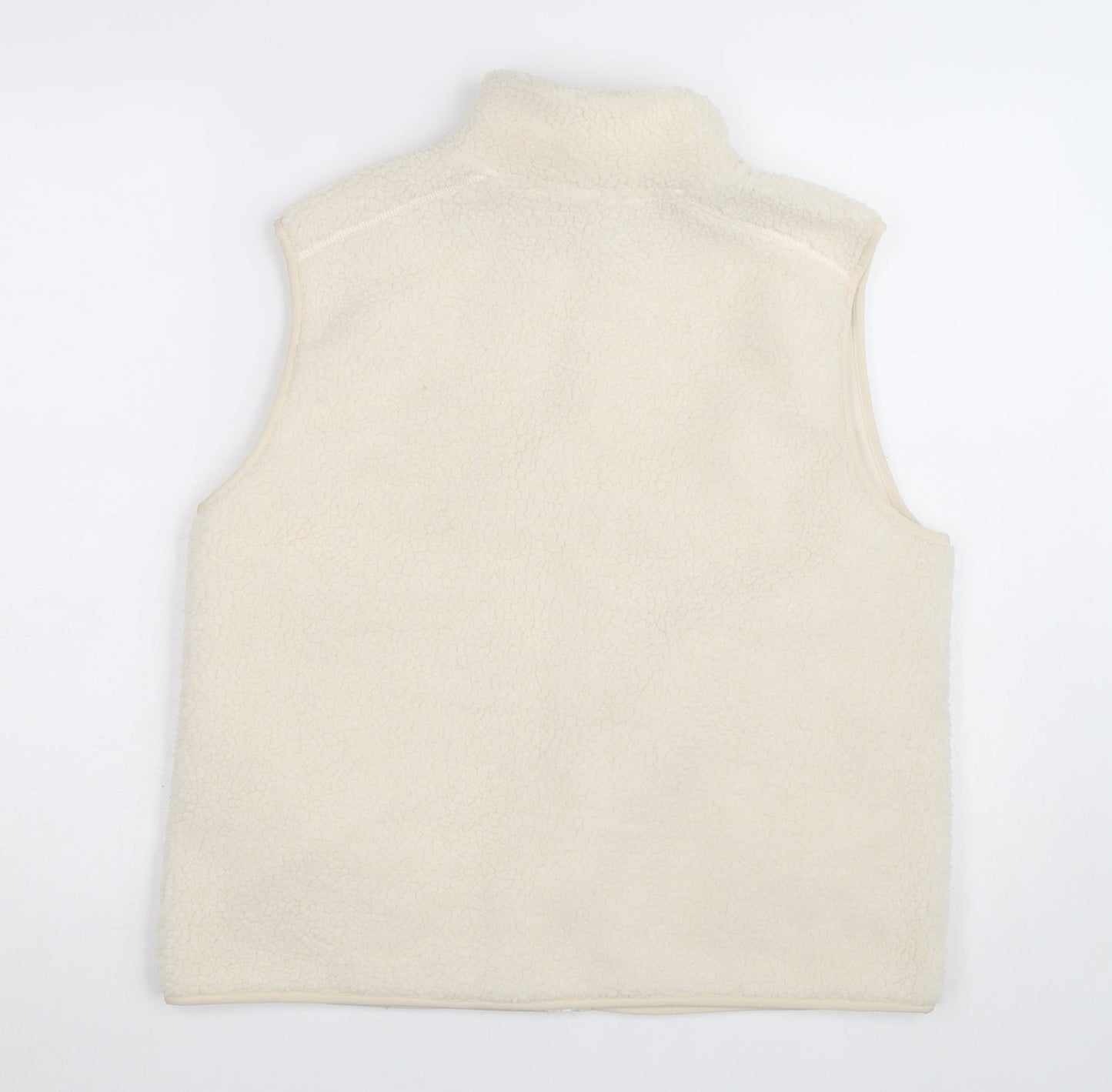 Primark Women Ivory Fleece Zip Waistcoat Bodywarmer Size M