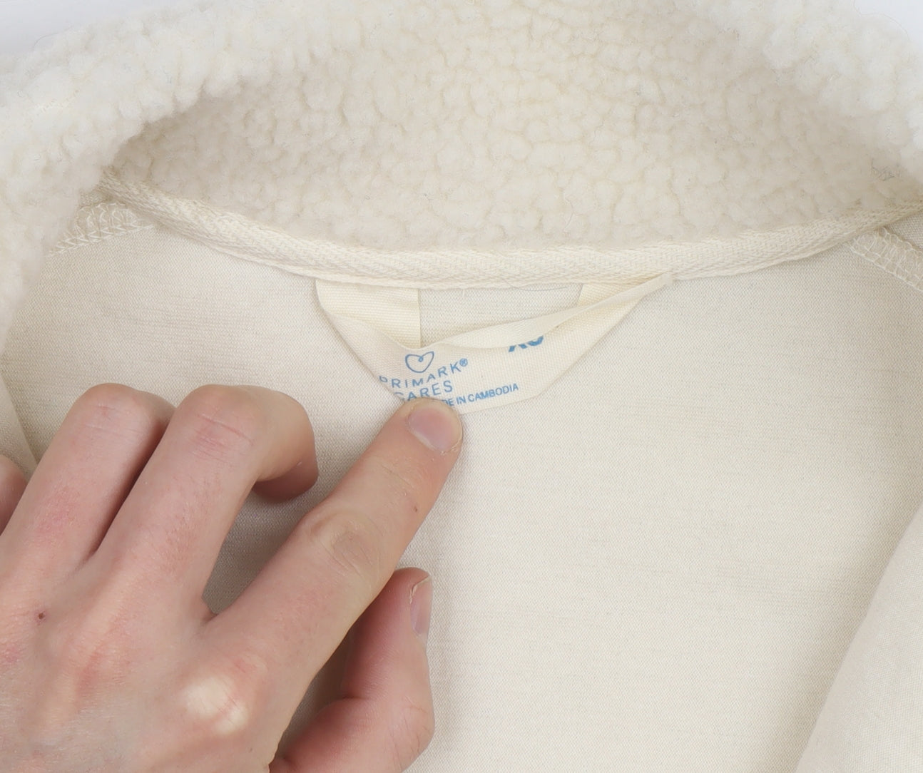 Primark Women Ivory Fleece Zip Waistcoat Bodywarmer Size M