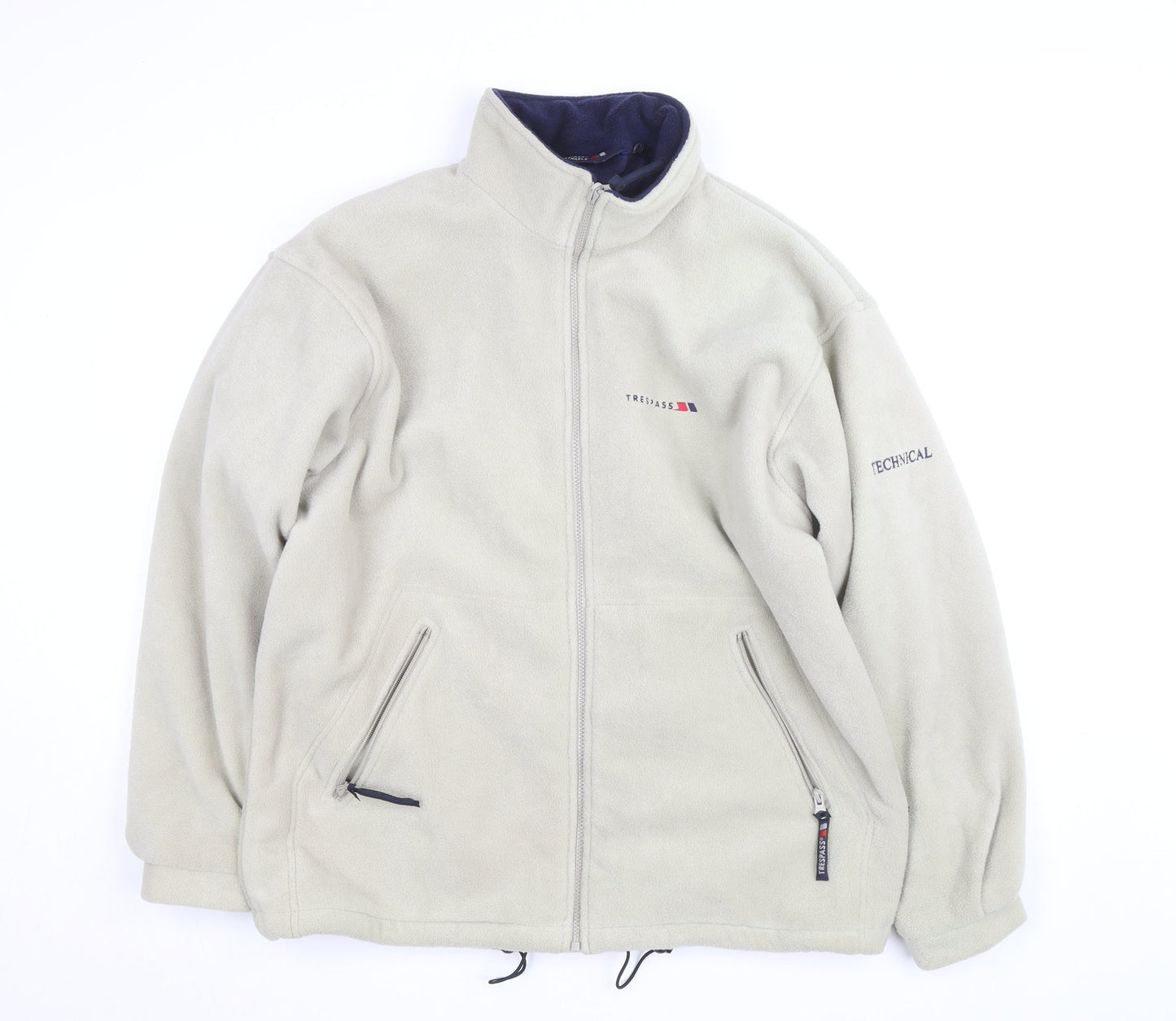 Trespass Men's Beige Fleece Technical Full Zip Jacket Size L