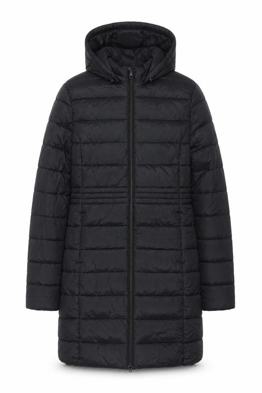 Primark Women’s Black XS Long Hooded Puffer Coat