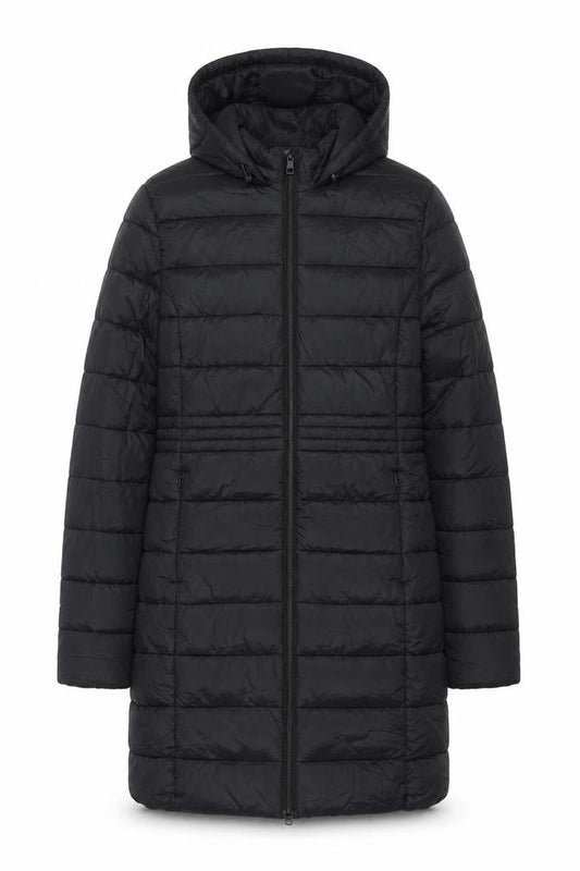 Primark Women’s Black XS Long Hooded Puffer Coat