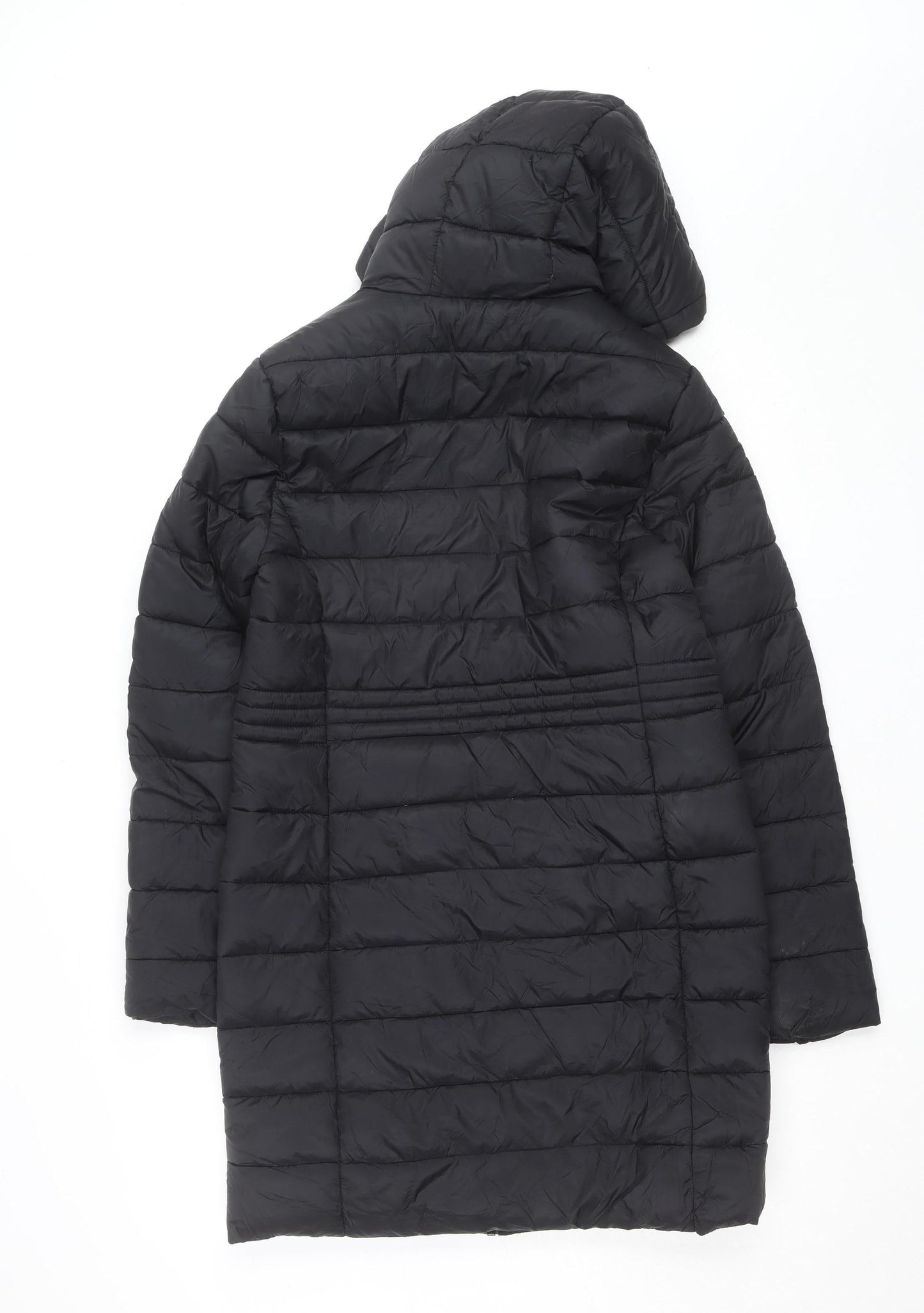 Primark Women’s Black XS Long Hooded Puffer Coat