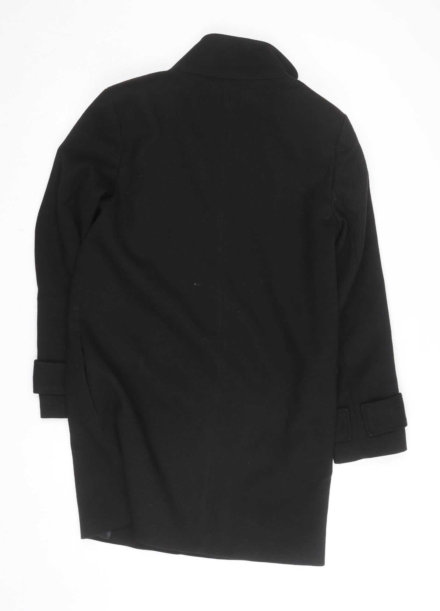 Debenhams Women’s Black Mid-Length Coat Size 10 Classic Overcoat