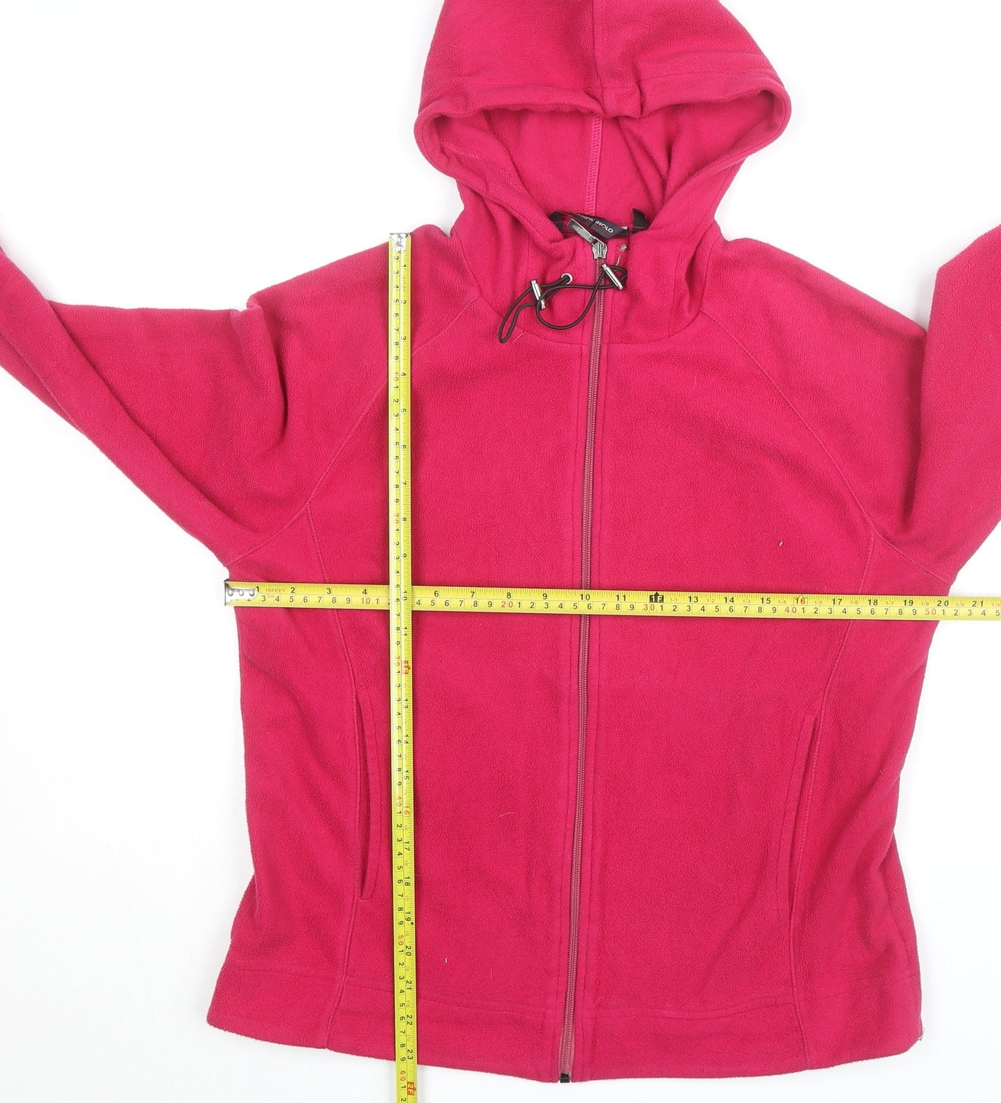 F.lli Campagnolo Women's Pink Hooded Fleece Jacket Size 16