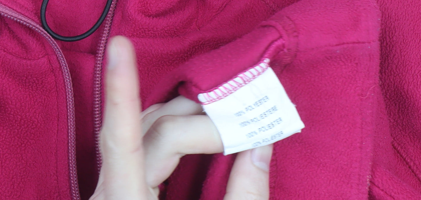 F.lli Campagnolo Women's Pink Hooded Fleece Jacket Size 16