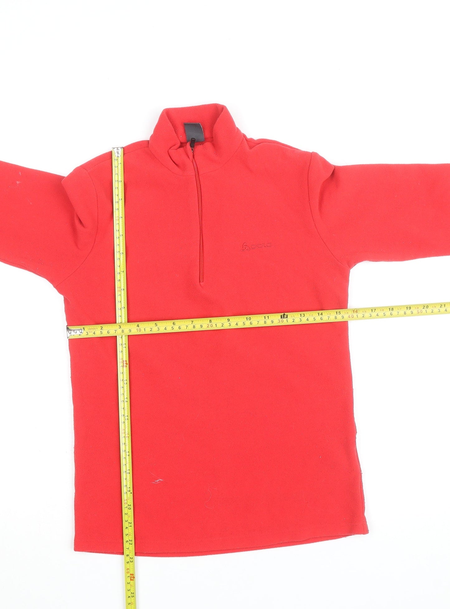 Odlo Red Fleece 1/2 Zip Activewear Jacket Womens 12 Teen
