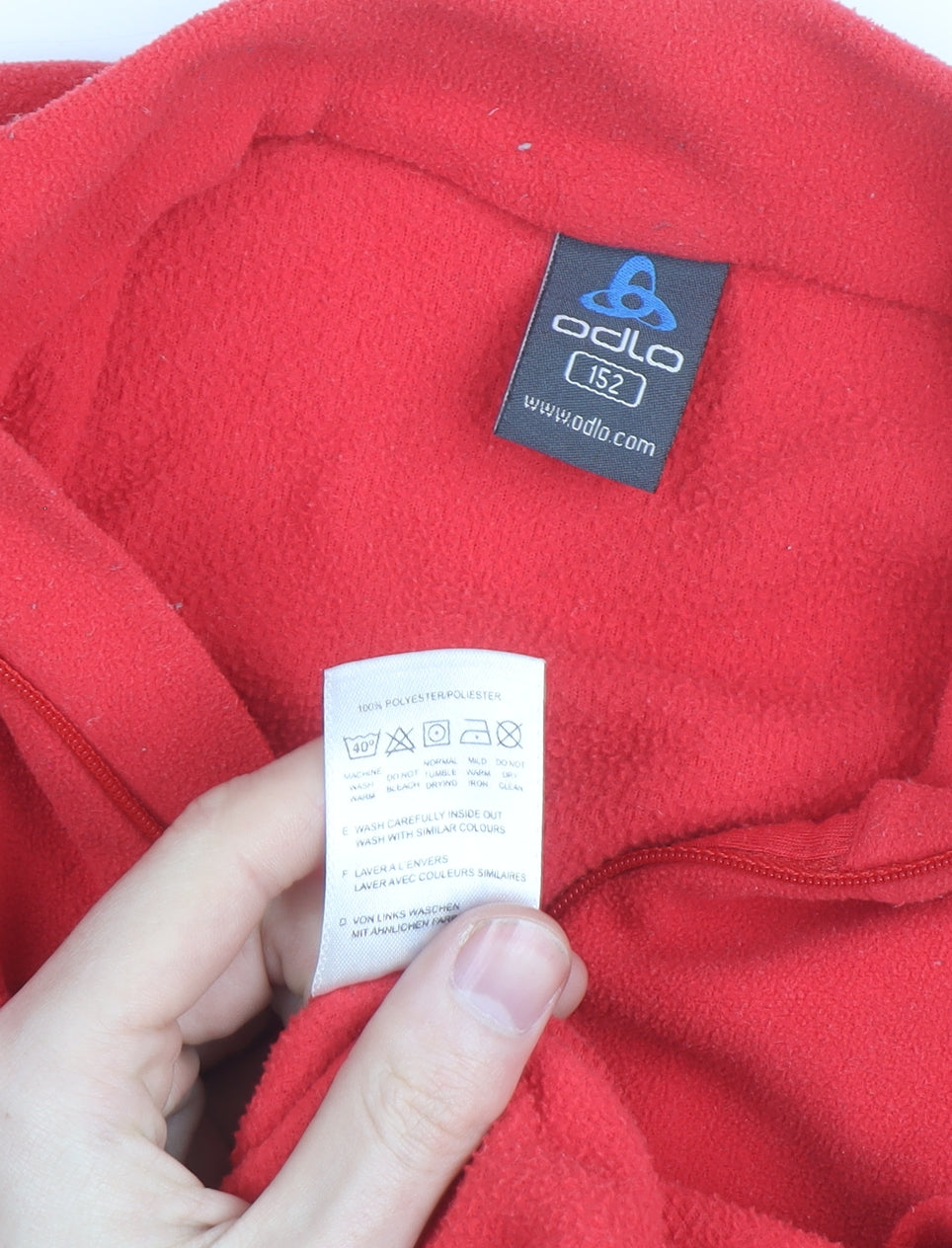 Odlo Red Fleece 1/2 Zip Activewear Jacket Womens 12 Teen