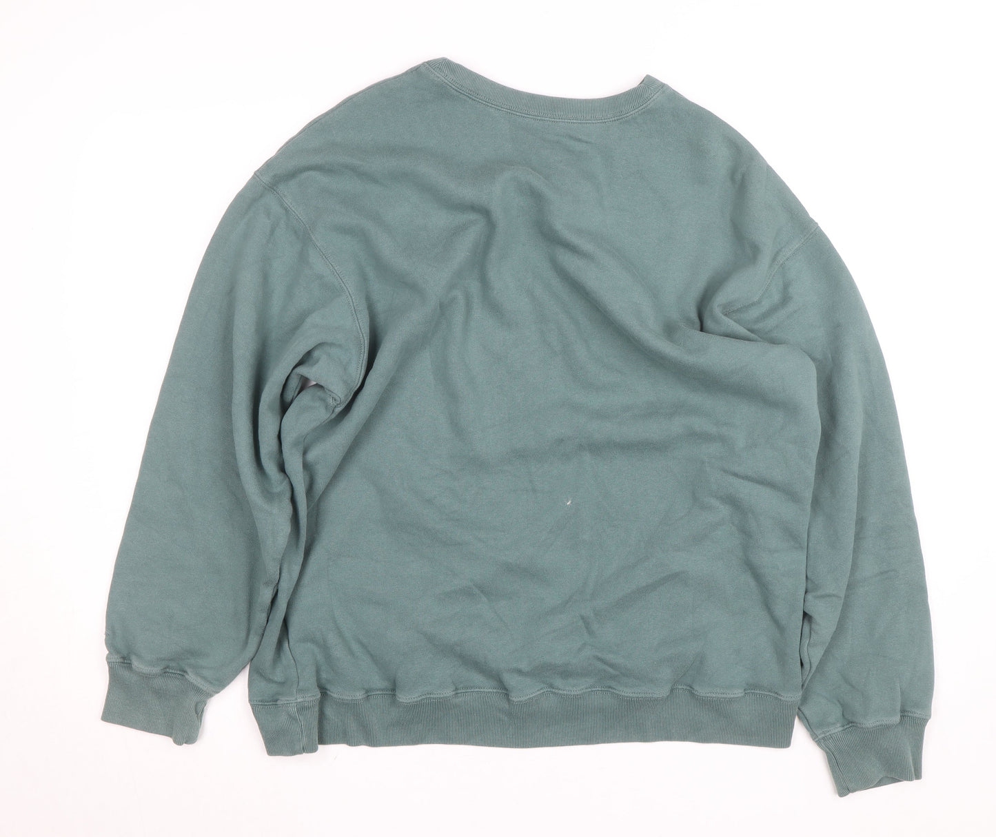 Hollister Womens Green Pullover Sweatshirt Medium Crew Neck Casual