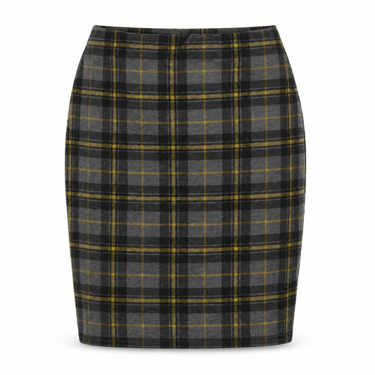 New Look Women's Grey Check Pencil Skirt Size 8 Stretch