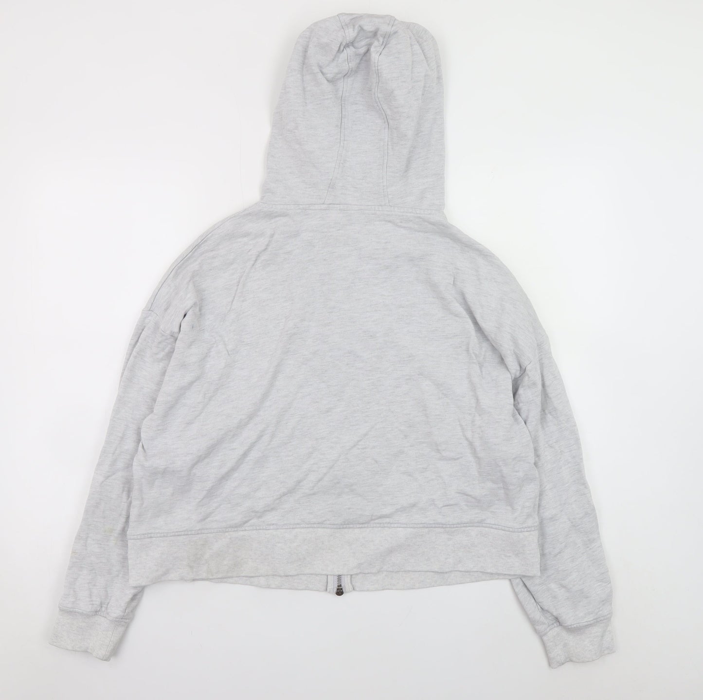 ASOS DESIGN Unisex Grey Full Zip Hoodie Size S Relaxed Fit