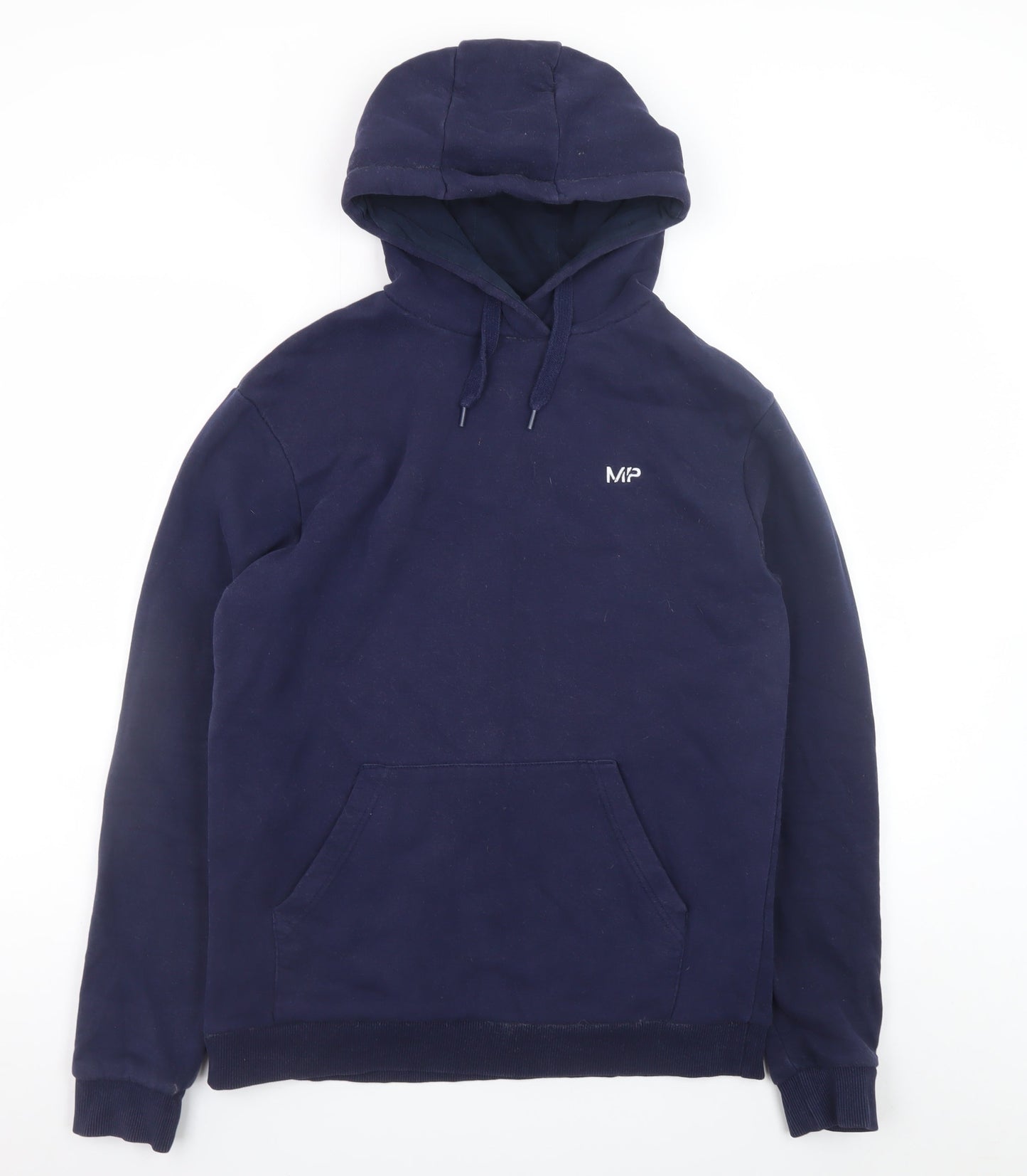 MP Mens Blue Pullover Hoodie Size S Regular Fit Fleece Sweatshirt