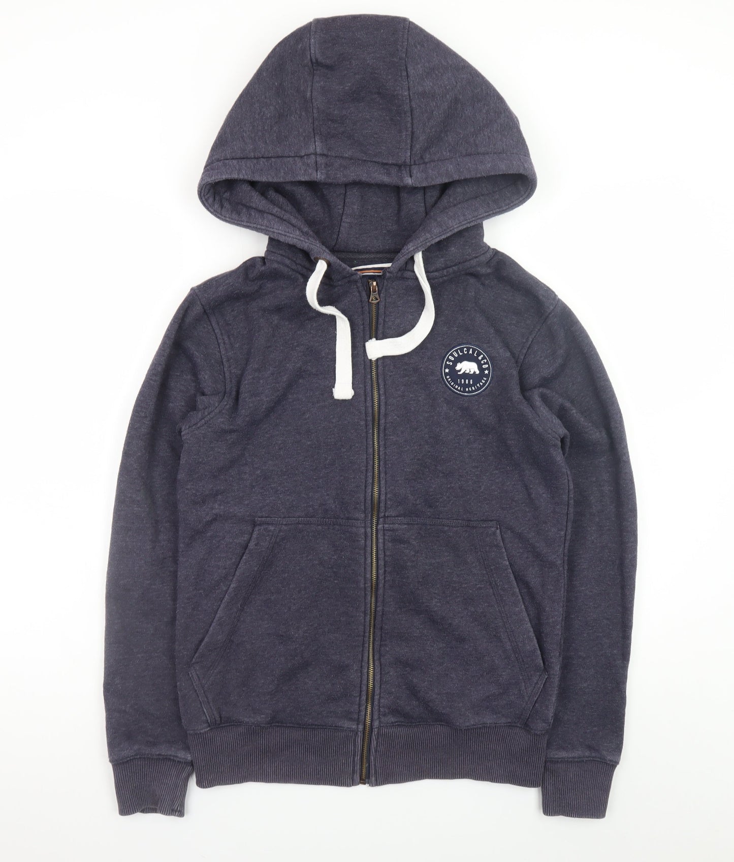 SoulCal & Co Men's Grey Full Zip Hoodie Size S Classic Style