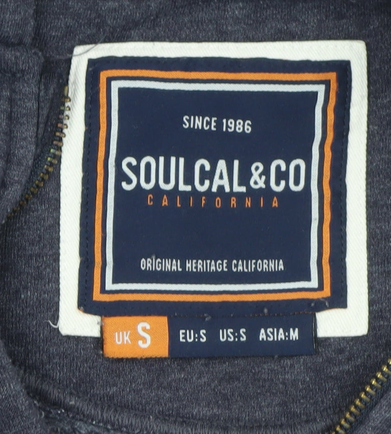SoulCal & Co Men's Grey Full Zip Hoodie Size S Classic Style