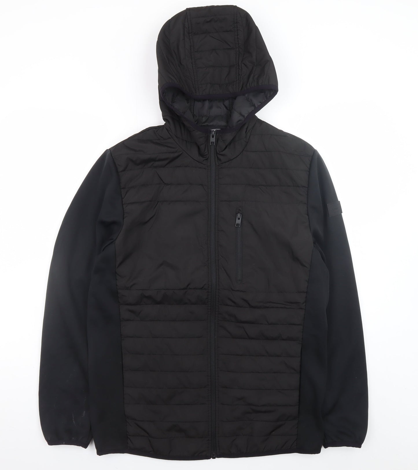 Jack & Jones Men's Black M Hooded Puffer Jacket